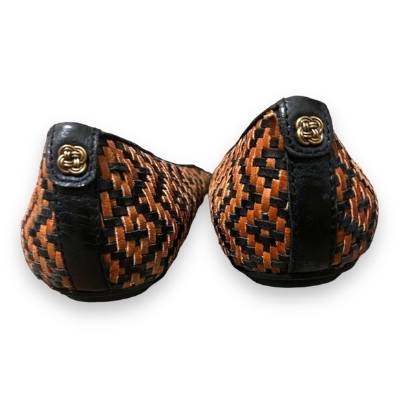 NEW Elliot Lucca Bonita Ballet Flat Aztec Black Tan Woven Point Toe Women 8.5 - Picture 5 of 10